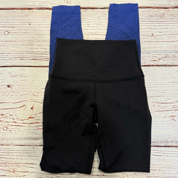 Lululemon Wunder Under Tight 28" Ombre Speckle Jacquard Luon Black Blazer Blue 2 - Picture 4 of 10